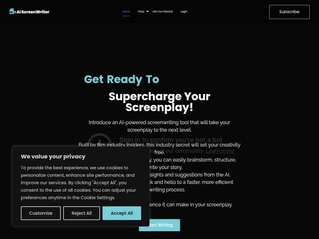 AI Screenwriting Tool