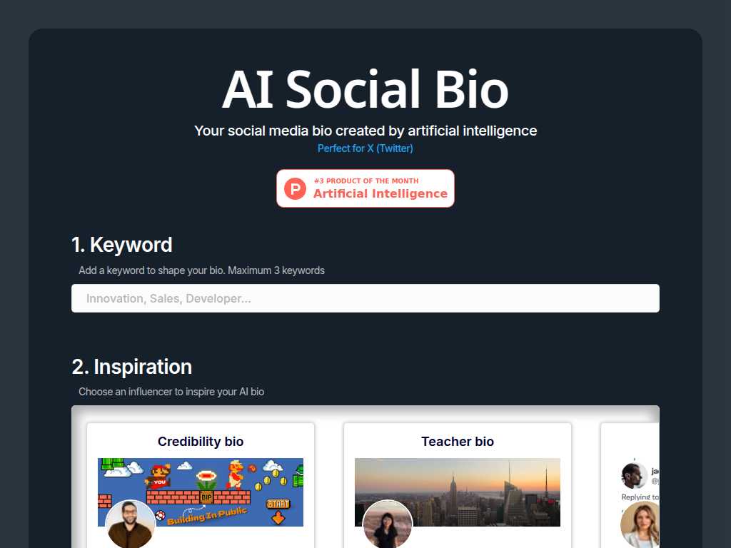 AI Social Bio