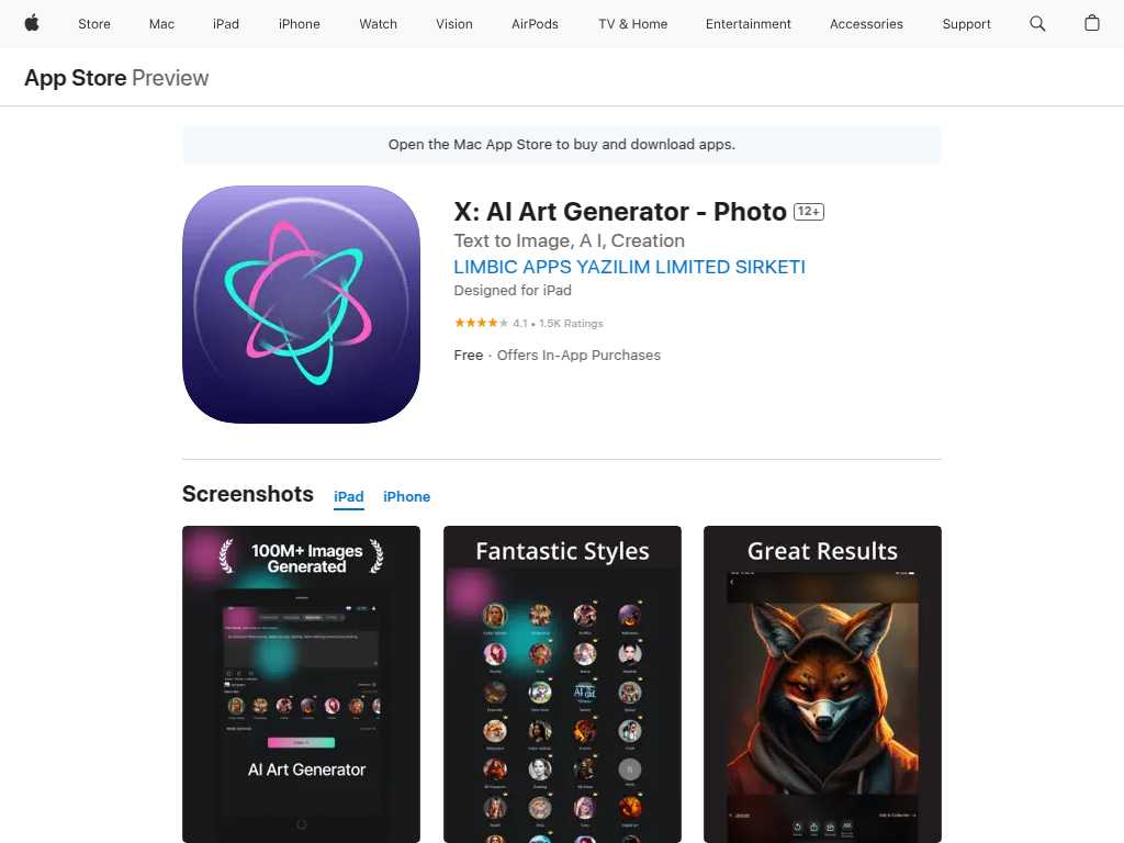 ‎AI Art Generator, Image-Maker