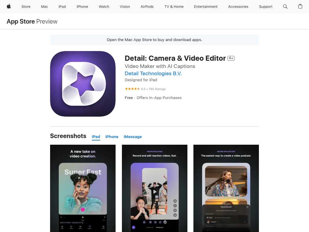 Detail: Video Camera & Editor