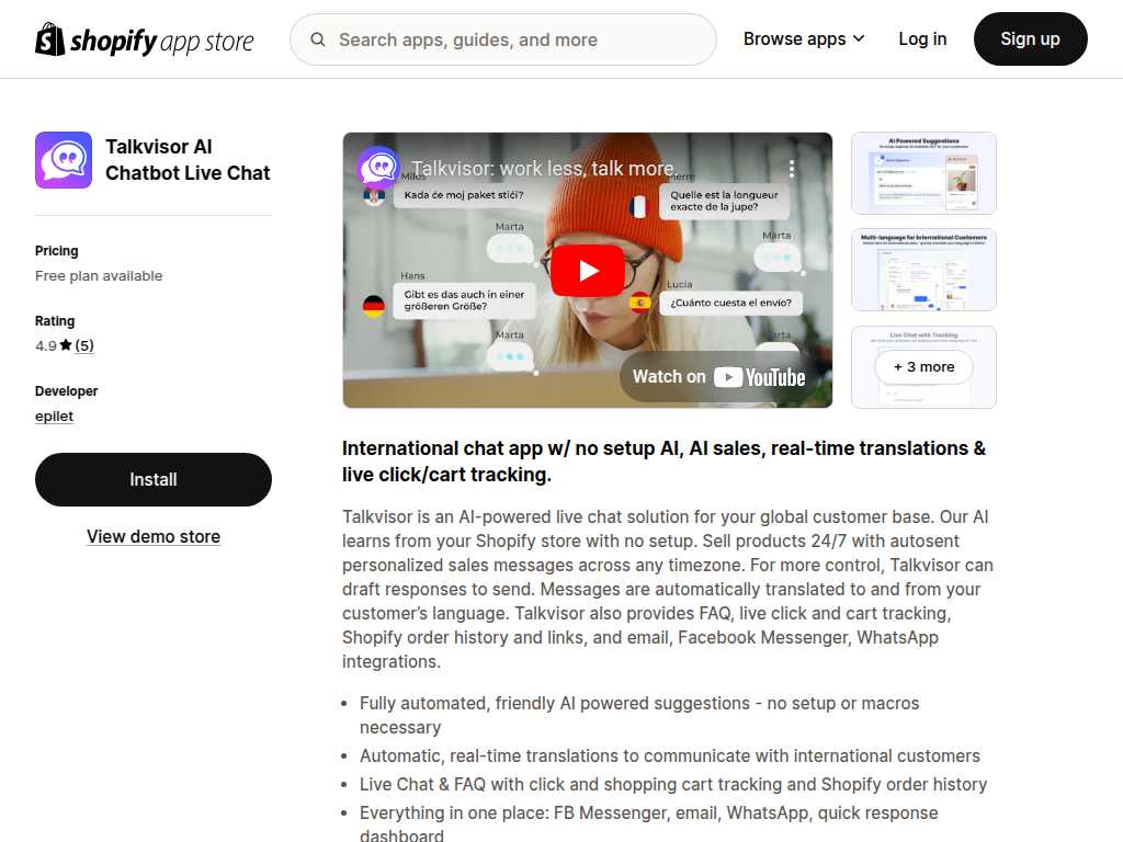 Talkvisor | Shopify App