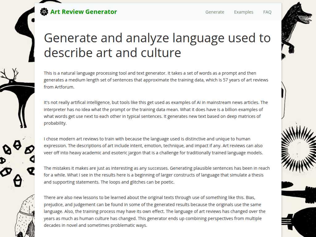 Art Review Generator
