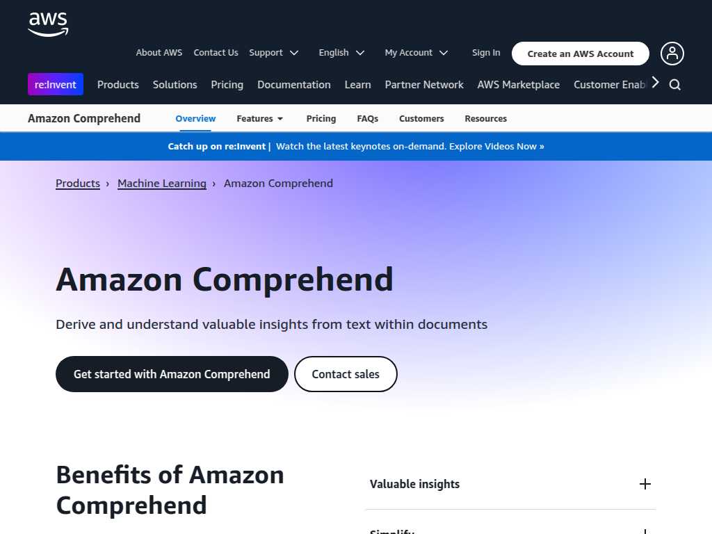 Amazon Comprehend