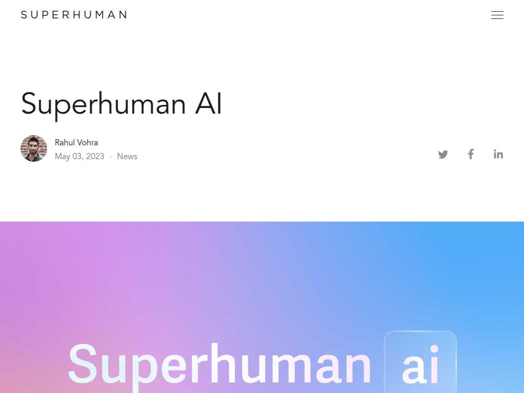 Superhuman AI