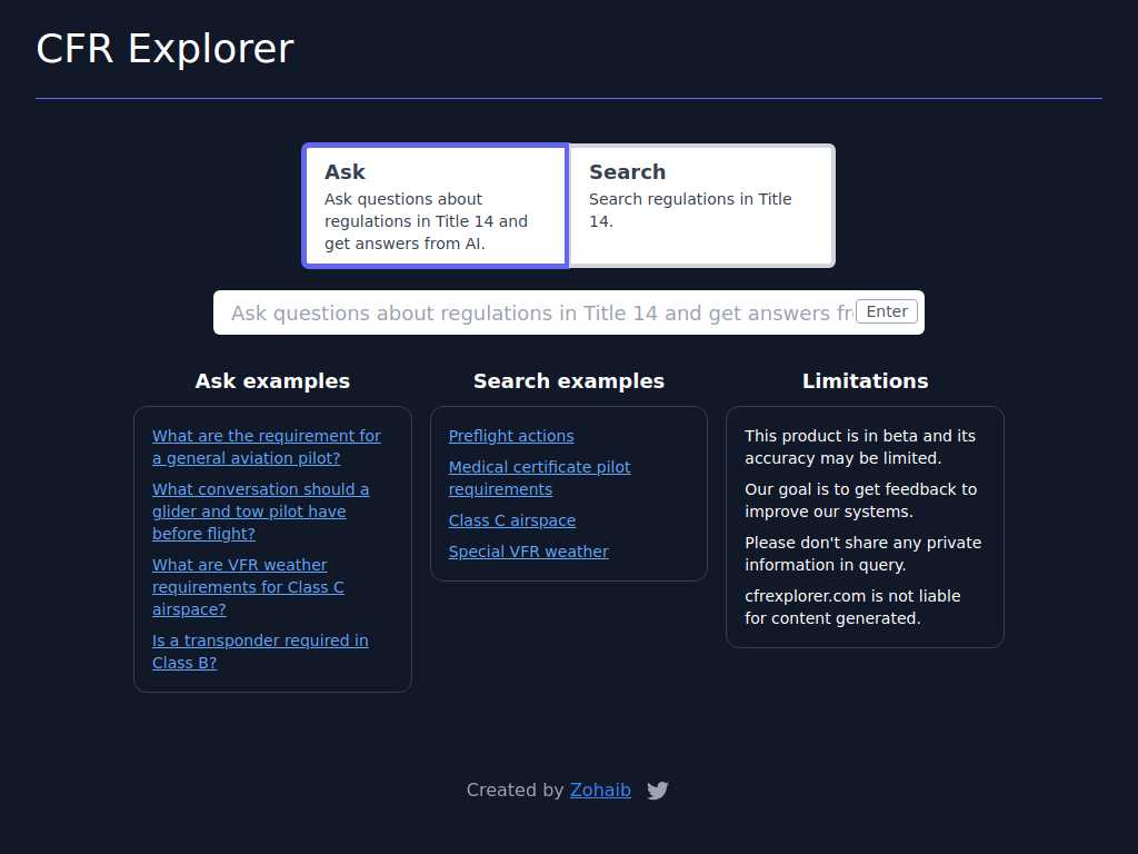 CFR Explorer