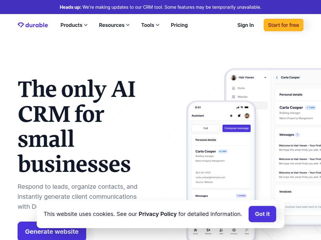 AI CRM Software | Durable