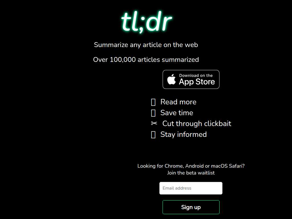 Tldr AI Summarizer
