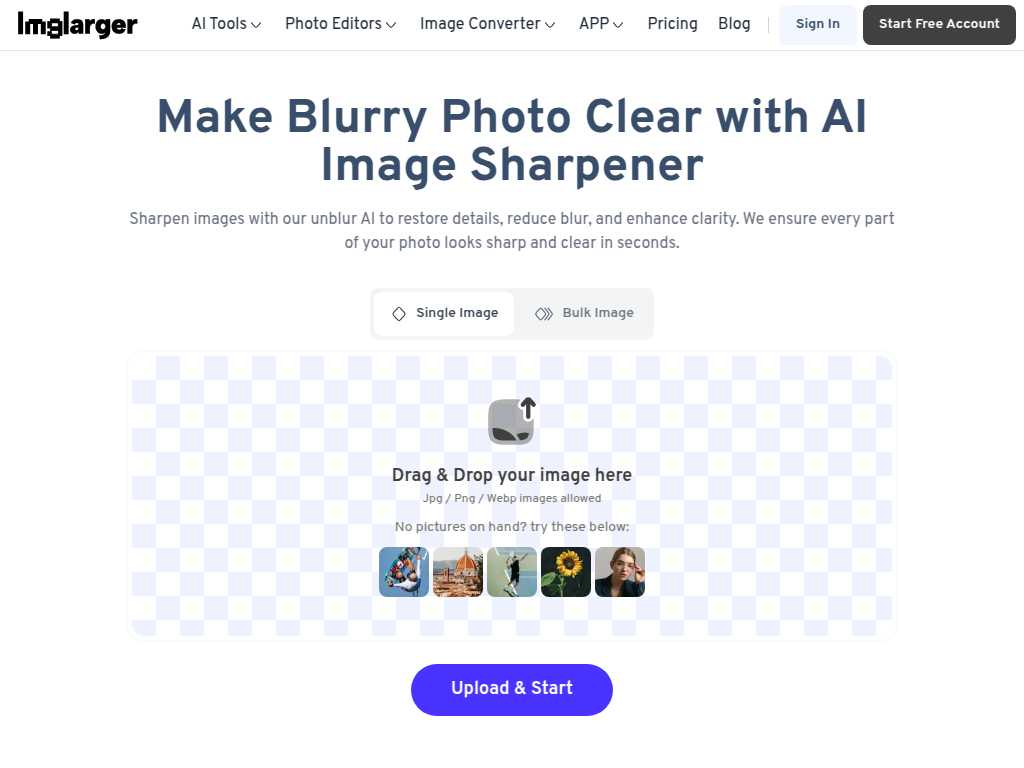 AI Image Sharpener on AI Image Enlarger