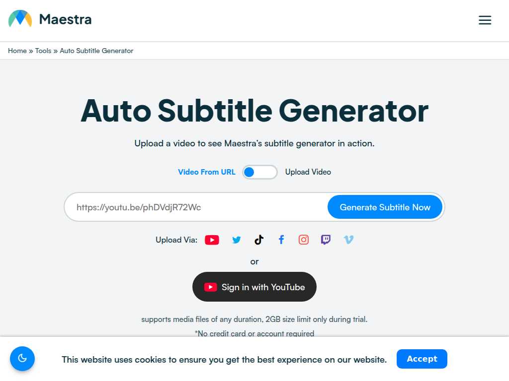 AI Subtitle Generator - Maestra