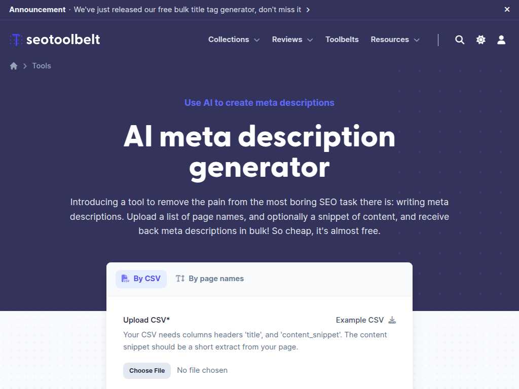 Meta description generator