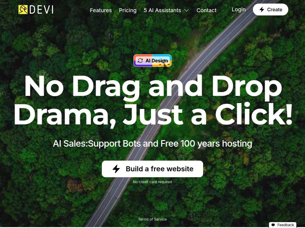 AI Landing Page Builder - Devi