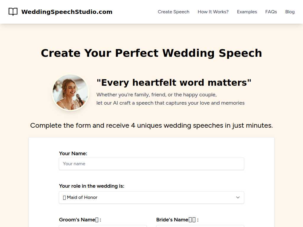 Wedding Speech Studio