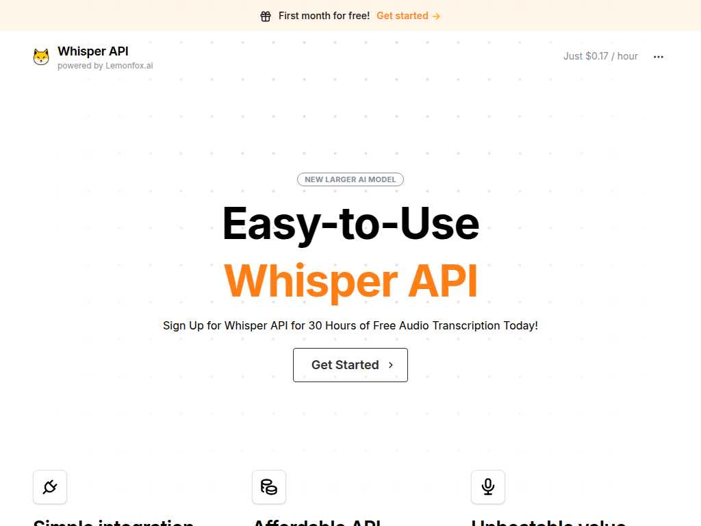 Whisper API