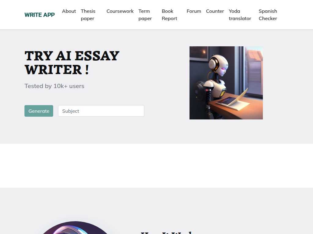 Write! App - AI Essay Writer