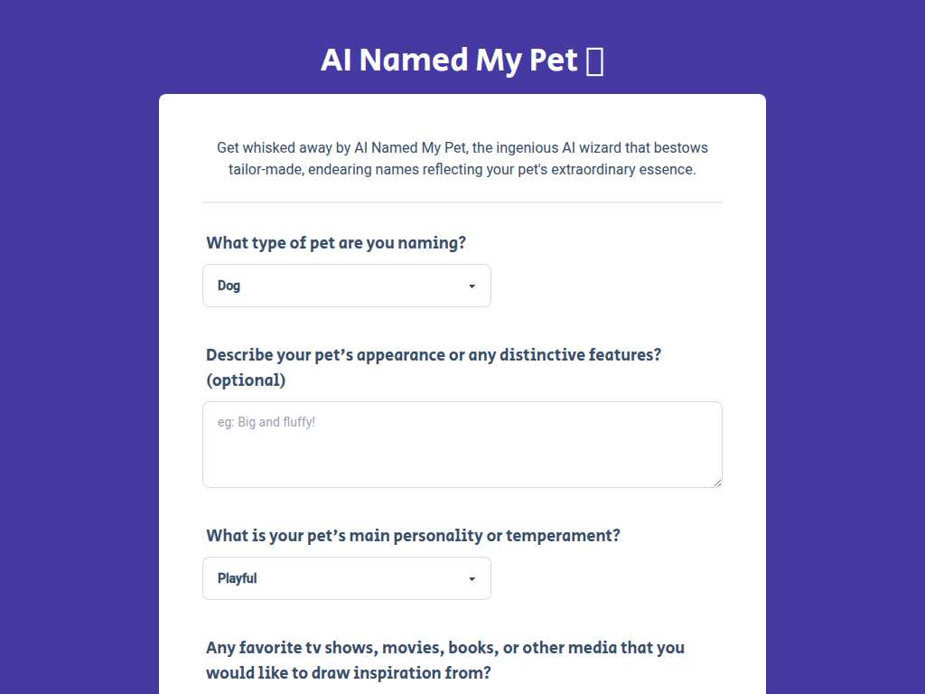 AI Named My Pet