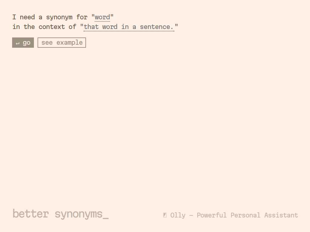 Better Synonyms