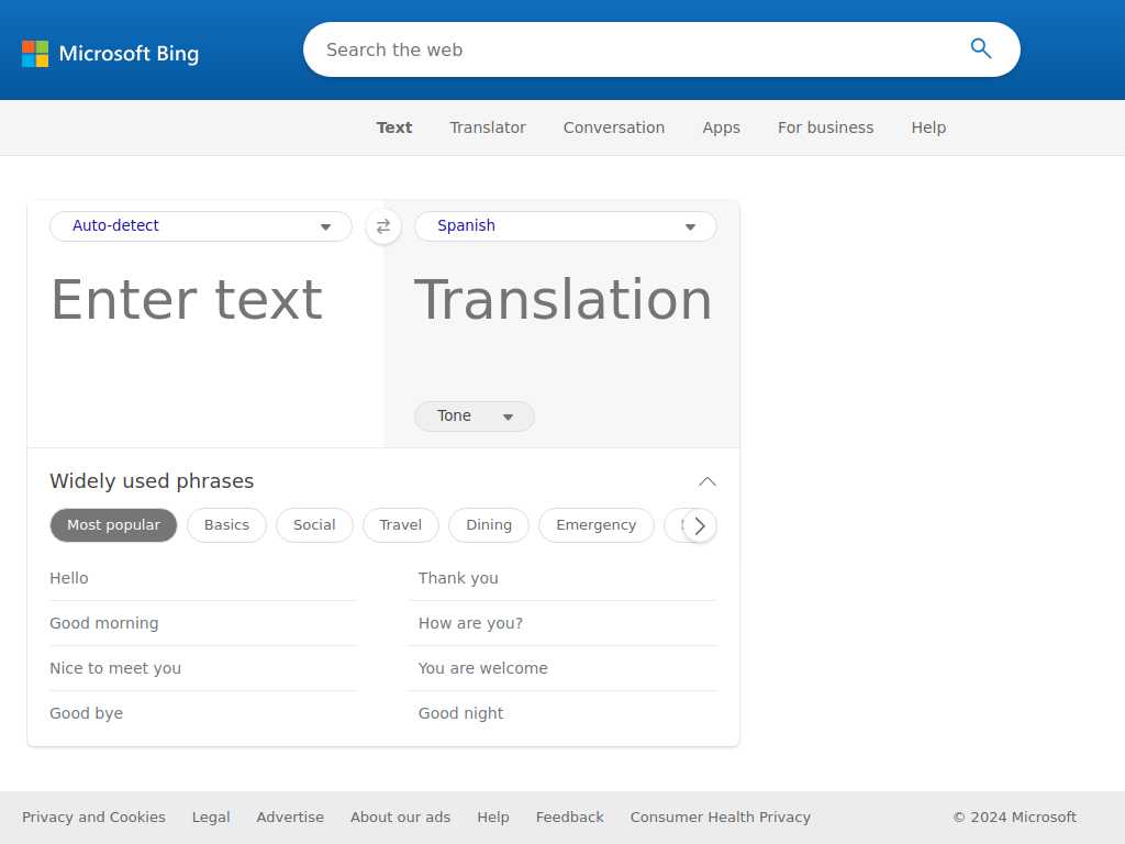 Bing Microsoft AI Translator