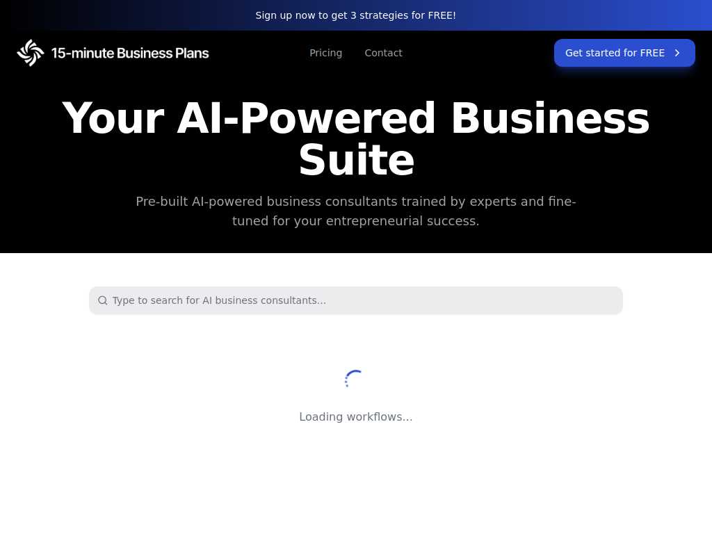 15-minute Business Plans