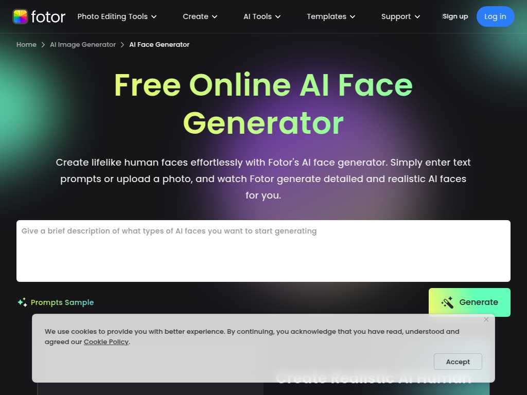 AI Face Generator By Fotor