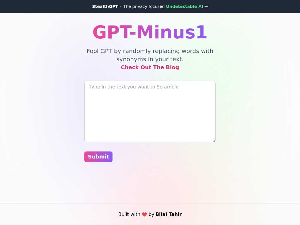 GPT-Minus1