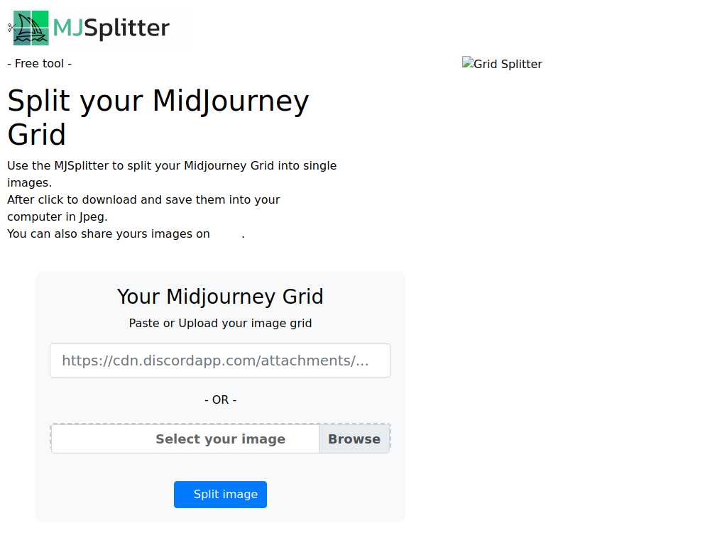 Midjourney Grid Splitter