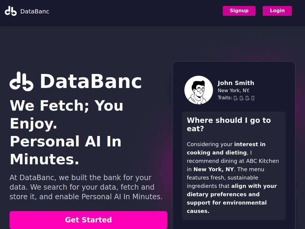 DataBanc - Personal AI In Minutes