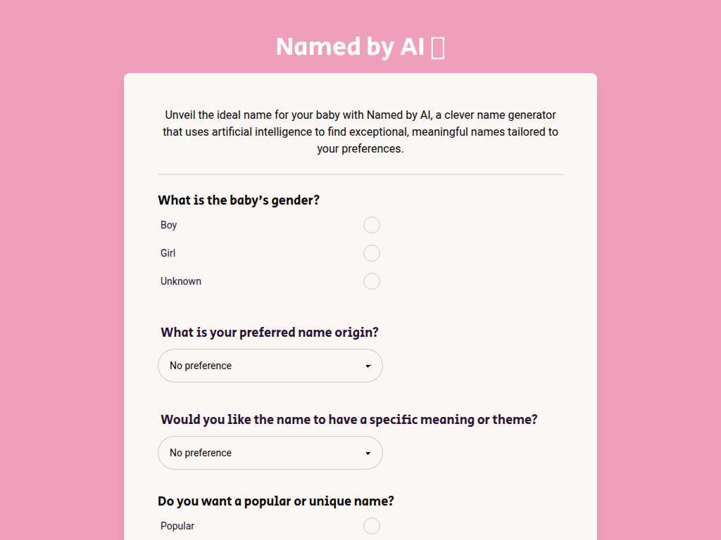 Named by AI