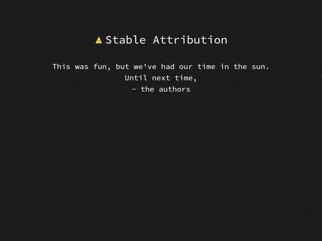 Stable Attribution