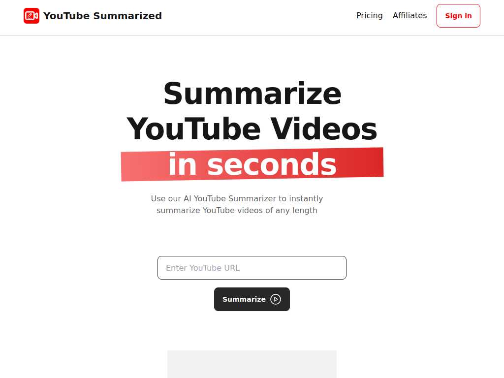 YouTube Summarized